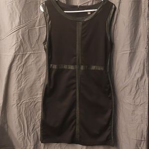 Fun faux leather black dress sz 12